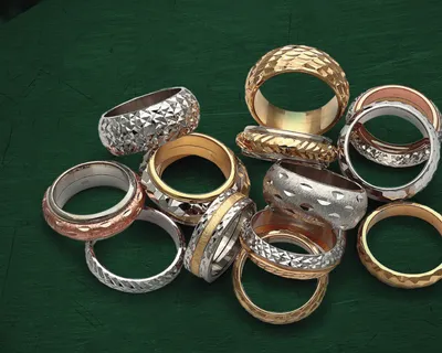 Anelli diamantati tricolore